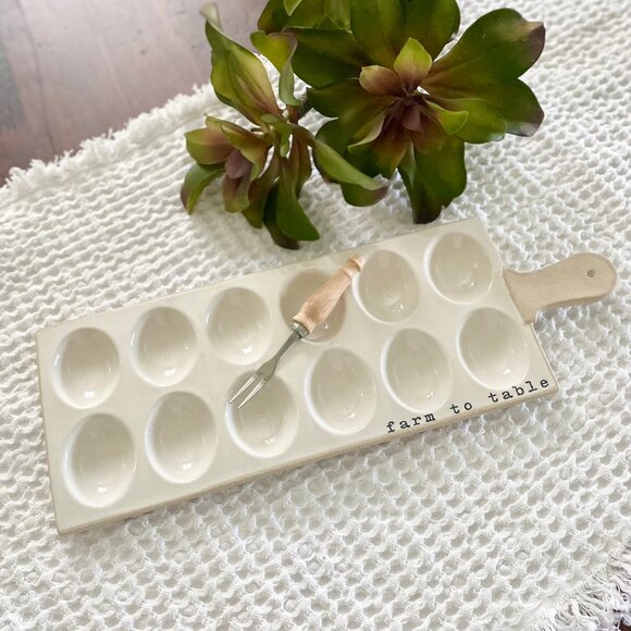 Mud Pie Other - Deviled Egg Tray Set